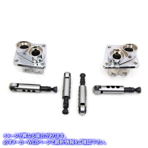 10-0687 取寄せ Vツイン Chrome Tappet Block Lifter Kit (検索用／