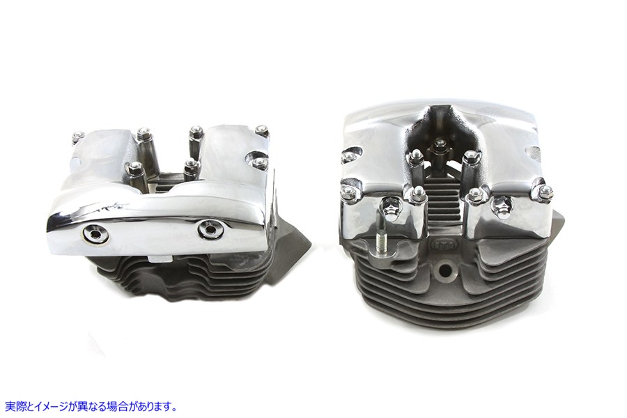 10-1063 クロームロッカーボックス付きシリンダーヘッドセット 取寄せ Vツイン Cylinder Head Set with Chrome Rocker Box (検索