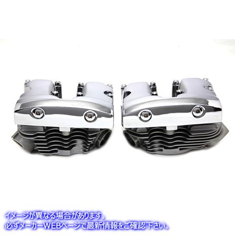 10-1064 クロームロッカーボックス付きシリンダーヘッドセット 取寄せ Vツイン Cylinder Head Set with Chrome Rocker Box (検索