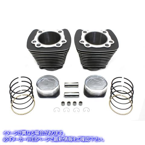 11-0595 883cc から 1200cc シリンダーとピストン変換キット ブラック 取寄せ Vツイン 883cc to 1200cc Cylinder and Piston Con