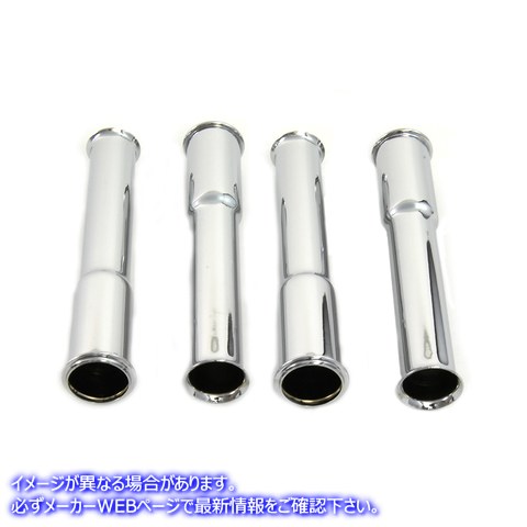 11-0907 ロアプッシュロッドクロームカバーセット 取寄せ Vツイン Lower Pushrod Chrome Cover Set (検索用／17938-79