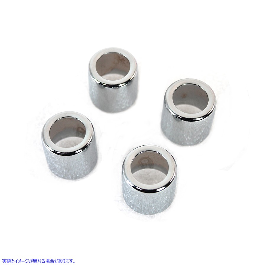 11-1286 プッシュロッド カバー カップ セット クローム 取寄せ Vツイン Pushrod Cover Cup Set Chrome (検索用／