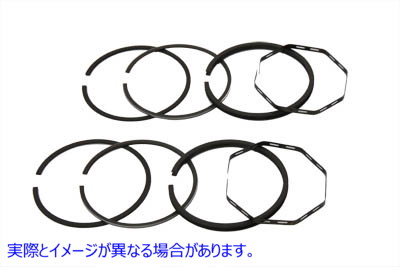 11-2501 74 インチ FLH ピストン リング セット .010 オーバーサイズ 取寄せ Vツイン 74 inch FLH Piston Ring Set .010 Oversiz