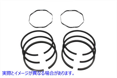 11-2538 74 インチ サイド バルブ ピストン リング セット .010 オーバーサイズ 取寄せ Vツイン 74 inch Side Valve Piston Ring