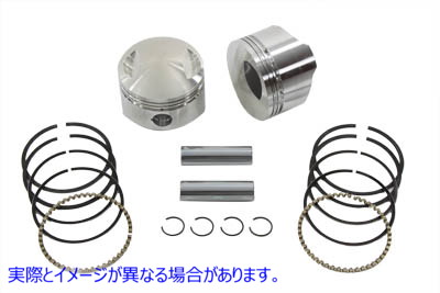 11-9733 標準 80 インチ ショベルヘッド ピストン セット 取寄せ Vツイン Standard 80 inch Shovelhead Piston Set (検索用／ Wi