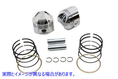 11-9738 80 インチ ショベルヘッド ピストン セット 標準 取寄せ Vツイン 80 inch Shovelhead Piston Set Standard (検索用／ Wi