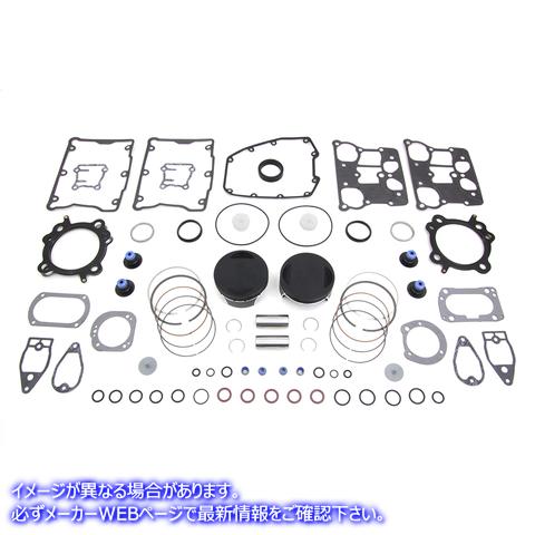 11-9973 103 インチ ツイン カム フラット トップ ピストン キット 標準 取寄せ Vツイン 103 inch Twin Cam Flat Top Piston Kit