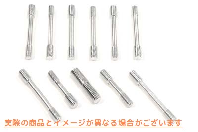 12-2106 ロッカーボックスカバー亜鉛仕上げスタッドセット 取寄せ Vツイン Rocker Box Cover Zinc Finish Stud Set (検索用／175