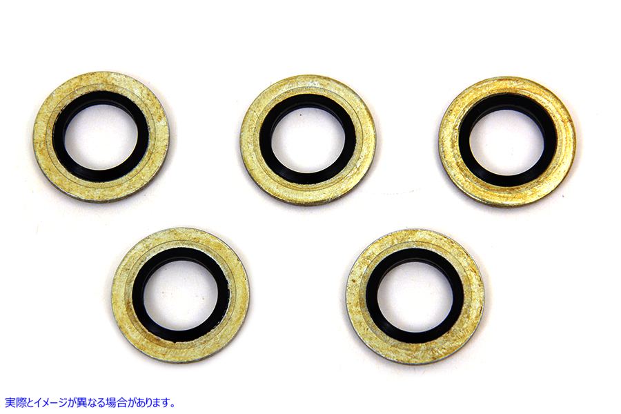 14-0568 バンジョーボルトワッシャー、Oリング付き 10mm Banjo Bolt Washer with O-Ring 10mm 取寄せ Vツイン (検索用／41731-88