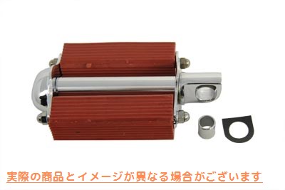 17-0043 自転車キックスターター ペダルとアクスル アセンブリ レッド 取寄せ Vツイン Bicycle Kick Starter Pedal and Axle Ass