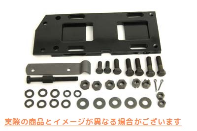 17-0247 トランスミッションマウンティングプレートキット ブラック 取寄せ Vツイン Transmission Mounting Plate Kit Black (検