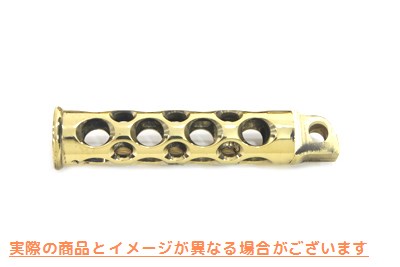 17-0343 ブラス製キックスターターペダル スイスチーズスタイル 取寄せ Vツイン Brass Kick Starter Pedal Swiss Cheese Style (