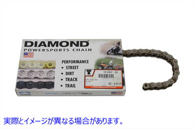 19-0347 .530 120 リンク チェーン ニッケルメッキ .530 120 Link Chain Nickel Plated 取寄せ Vツイン (検索用／ Diamond Chain