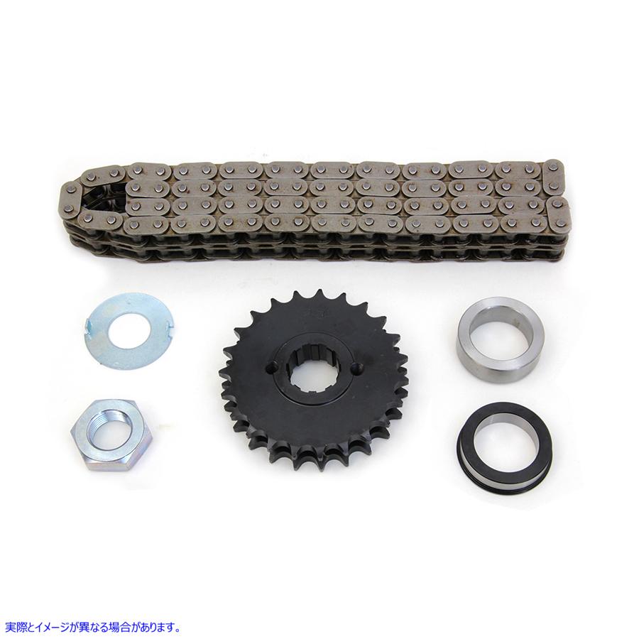 19-0765 23 歯スプロケットとチェーンキット 取寄せ Vツイン 23 Tooth Sprocket and Chain Kit (検索用／