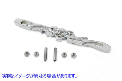 21-0554 クローム シフター ロッド スカル スタイル Chrome Shifter Rod Skull Style 取寄せ Vツイン (検索用／