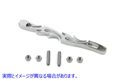 21-0555 クロームシフターロッド フレームスタイル Chrome Shifter Rod Flame Style 取寄せ Vツイン (検索用／