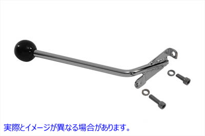 21-0570 ノブ付きクロームジョッキーシフターレバー Chrome Jockey Shifter Lever with Knob 取寄せ Vツイン (検索用／