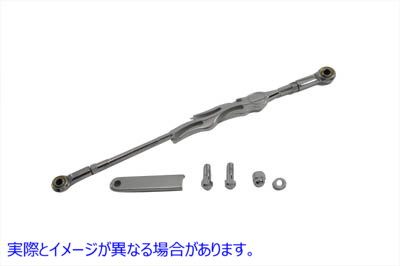 21-0684 シフターロッドキット フレームスタイル クローム Shifter Rod Kit Flame Style Chrome 取寄せ Vツイン (検索用／33838-