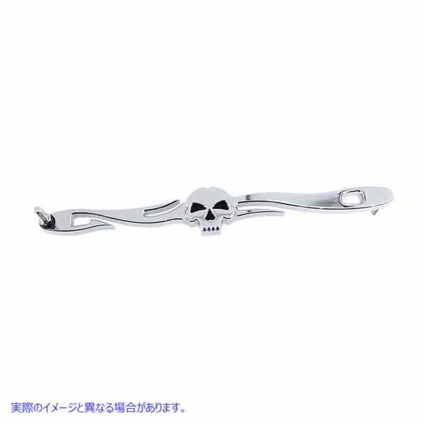 21-0817 クローム シフター ロッド スカル スタイル Chrome Shifter Rod Skull Style 取寄せ Vツイン (検索用／