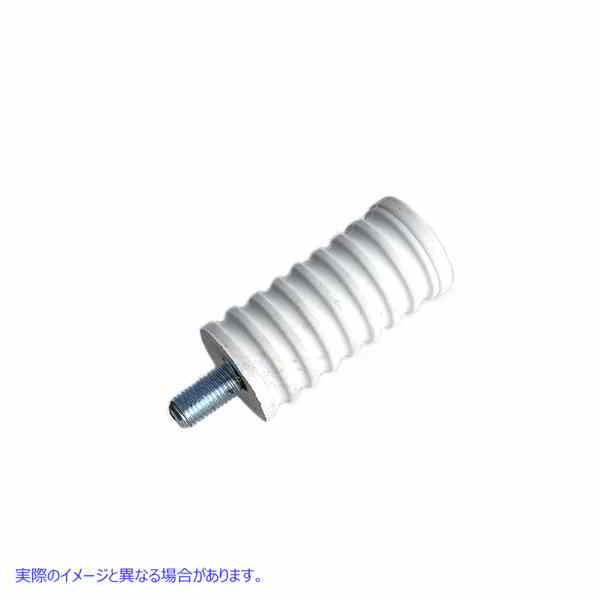 21-0902 シフターステップペグ白ゴム Shifter Footpeg White Rubber 取寄せ Vツイン (検索用／34611-65