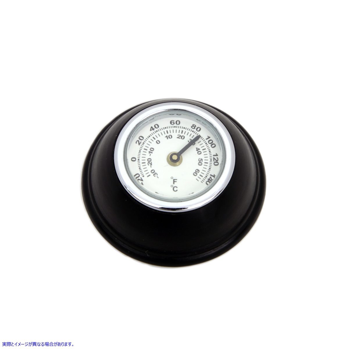 21-0924 温度ゲージ付きの小さな黒いシフターノブ 取寄せ Vツイン Small Black Shifter Knob with Temperature Gauge (検索用／