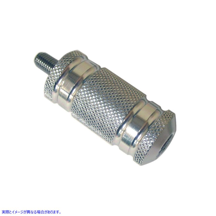 21-2100 シルバー ローレット 4 溝付きシフター ペグ Silver Knurled Four Grooved Shifter Peg 取寄せ Vツイン (検索用／