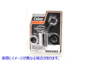 2150-5 クローム リア アクスル ナット キット Chrome Rear Axle Nut Kit 取寄せ Vツイン (検索用／ Colony