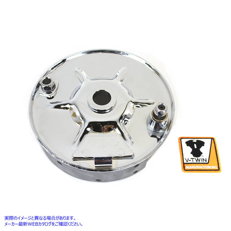 22-0040 リアメカニカルブレーキバッキングプレートキットクローム Rear Mechanical Brake Backing Plate Kit Chrome 取寄せ Vツ