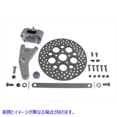 22-1067 GMA 陽極酸化リアキャリパー変換キットと 11-1/2 インチディスク 取寄せ Vツイン GMA Anodized Rear Caliper Conversion