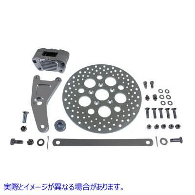 22-1068 GMA 陽極酸化リアキャリパー変換キットと 11-1/2 インチディスク 取寄せ Vツイン GMA Anodized Rear Caliper Conversion