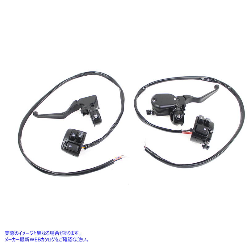 22-1526 ハンドルバー コントロール キット ブラック 取寄せ Vツイン Handlebar Control Kit Black (検索用／