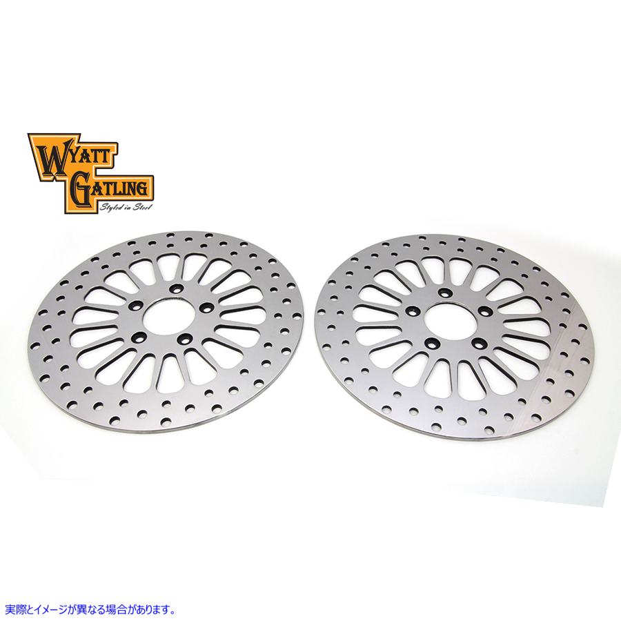 23-0034 11-1/2インチワイアットガトリングフロントブレーキディスクセット18スポークスタイル 11-1/2 inch Wyatt Gatling Front Brake Disc Set 18 Spoke Styl 取寄せ Vツイン (検索用／ V-Twin