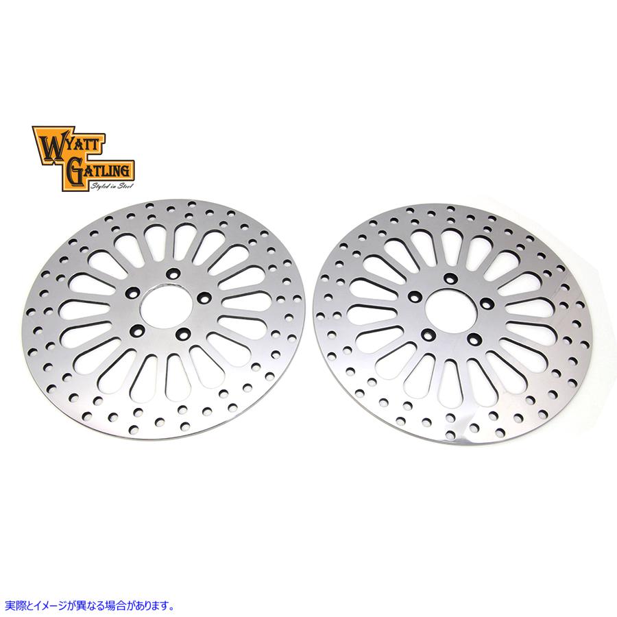 23-0035 11.8インチワイアットガトリングフロントブレーキディスクセット18スポークスタイル 11.8 inch Wyatt Gatling Front Brake Disc Set 18 Spoke Style 取寄せ Vツイン (検索用／ V-Twin