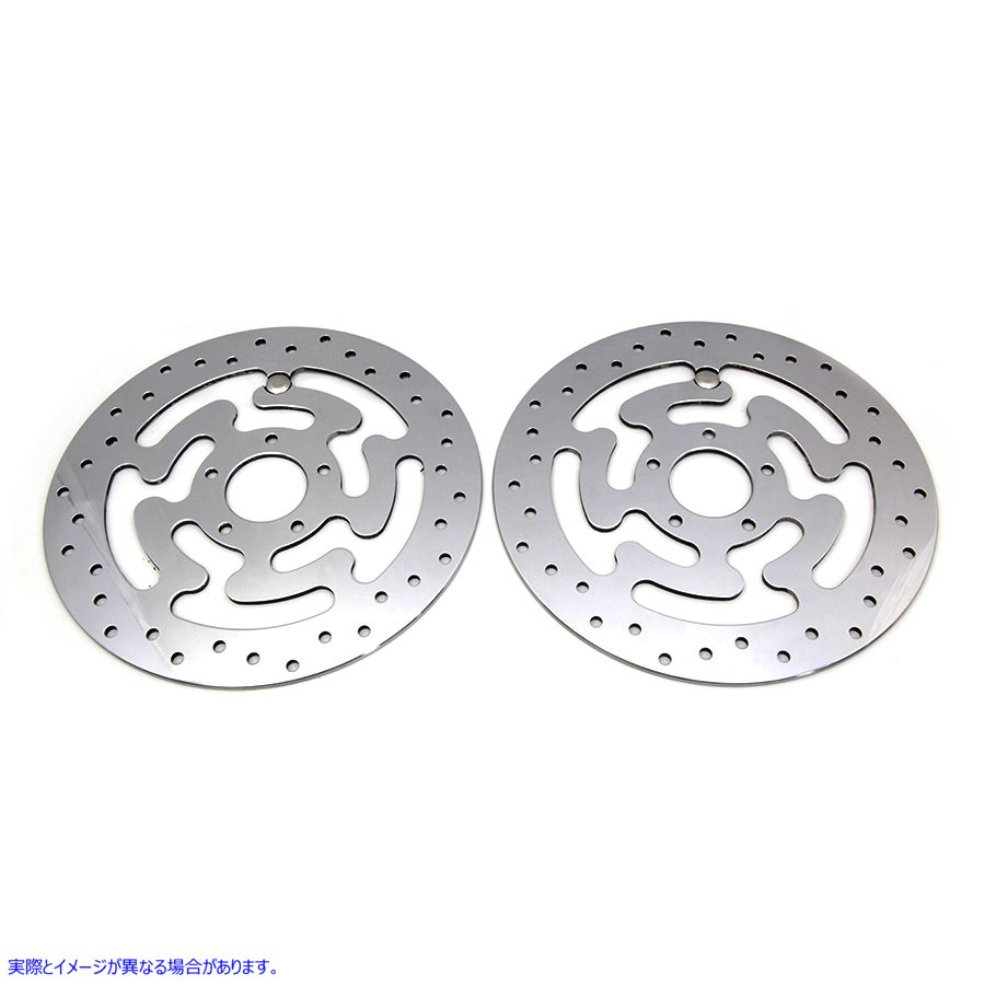 23-0047 Duro フロント ブレーキ ディスク セット ポリッシュステンレススチール Duro Front Brake Disc Set Polished Stainless