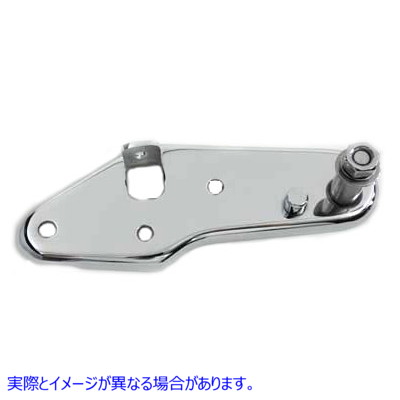 23-0101 ブレーキ ペダル マウント プレート リア クローム 取寄せ Vツイン Brake Pedal Mount Plate Rear Chrome (検索用／4248