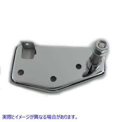 23-0102 リアブレーキペダルマウントプレートクローム 取寄せ Vツイン Rear Brake Pedal Mount Plate Chrome (検索用／42401-73A