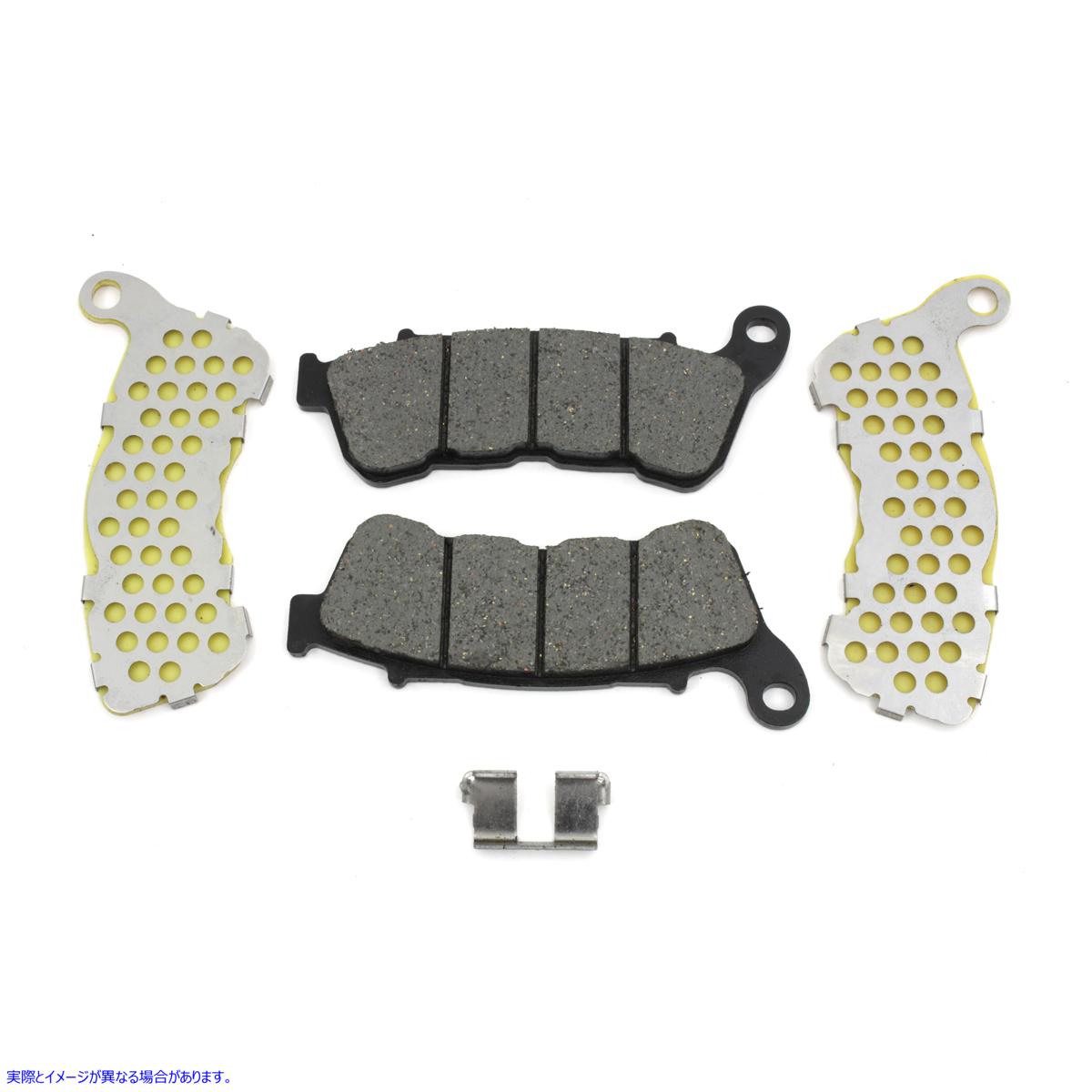 23-0191 ジンクデュロケブラーフロントブレーキパッドセット 取寄せ Vツイン Zinc Duro Kevlar Front Brake Pad Set (検索用／41