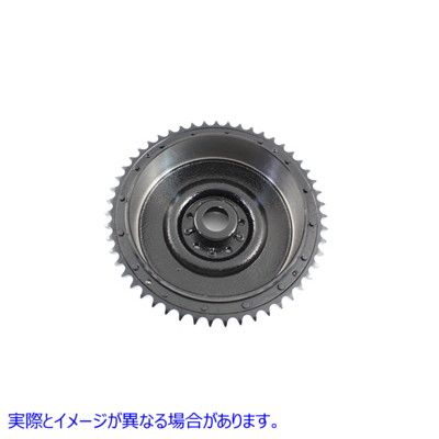 23-0248 キャスト リア メカニカル ブレーキ ドラム ブラック 取寄せ Vツイン Cast Rear Mechanical Brake Drum Black (検索用／