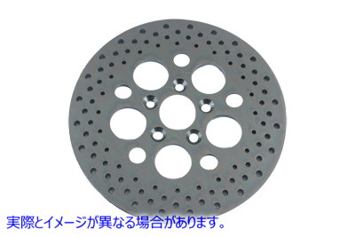 23-0297 12インチリアドリルドブレーキディスク 取寄せ Vツイン 12 inch Rear Drilled Brake Disc (検索用／40909-80A 40939-79A