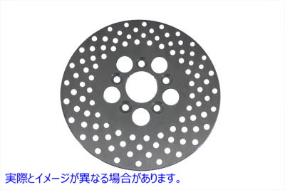 23-0304 10 インチフロントまたはリアドリルドブレーキディスク 取寄せ Vツイン 10 inch Front or Rear Drilled Brake Disc (検