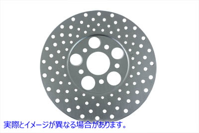 23-0309 10 インチのドリルドフロントまたはリアブレーキディスク 取寄せ Vツイン 10 inch Drilled Front or Rear Brake Disc (