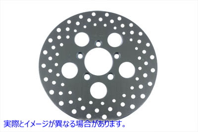 23-0311 10 インチ ドリルド フロント ブレーキ ディスク 取寄せ Vツイン 10 inch Drilled Front Brake Disc (検索用／44137-77A