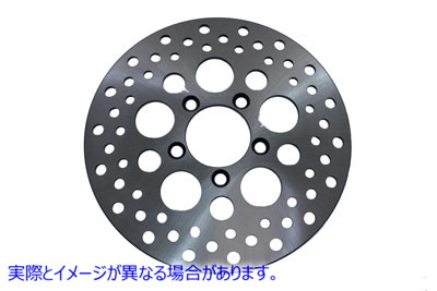 23-0316 10 インチ ドリルド フロント ブレーキ ディスク 取寄せ Vツイン 10 inch Drilled Front Brake Disc (検索用／44137-77A