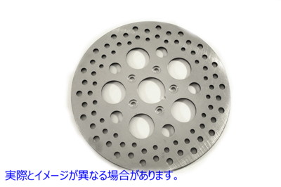 23-0319 11-1/2 インチ ドリルド フロント ブレーキ ディスク 11-1/2 inch Drilled Front Brake Disc 取寄せ Vツイン (検索用／4