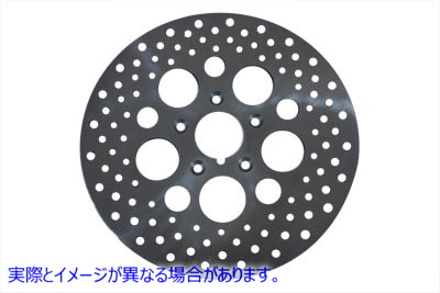 23-0334 11-1/2 インチ ドリルド フロント ブレーキ ディスク 11-1/2 inch Drilled Front Brake Disc 取寄せ Vツイン (検索用／4