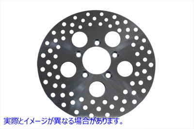 23-0335 10 インチ ドリルド フロント ブレーキ ディスク 取寄せ Vツイン 10 inch Drilled Front Brake Disc (検索用／44137-77A