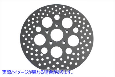 23-0343 11-1/2 インチ ドリルド フロント ブレーキ ディスク 11-1/2 inch Drilled Front Brake Disc 取寄せ Vツイン (検索用／4