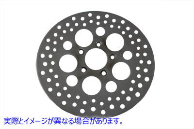 23-0356 11-1/2 インチ ドリルド フロント ブレーキ ディスク 11-1/2 inch Drilled Front Brake Disc 取寄せ Vツイン (検索用／4