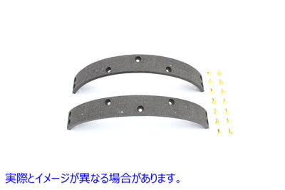 23-0450 リベット付きの特大のブレーキシューの裏地 Oversize Brake Shoe Lining with Rivets 取寄せ Vツイン (検索用／ V-Twin