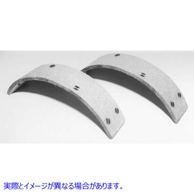 23-0504 リベット付きリアブレーキシューライニング 取寄せ Vツイン Rear Brake Shoe Linings with Rivets (検索用／41848-38 Du